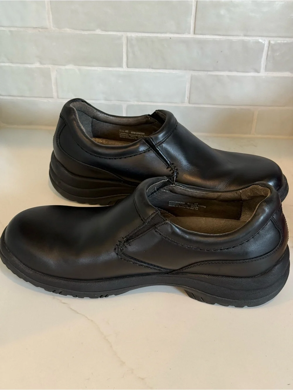 Dansko Black Men's Slip-On Work Loafers